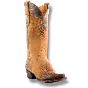 OLD GRINGO Villa Turquoise, Leopard, Ochre Boots